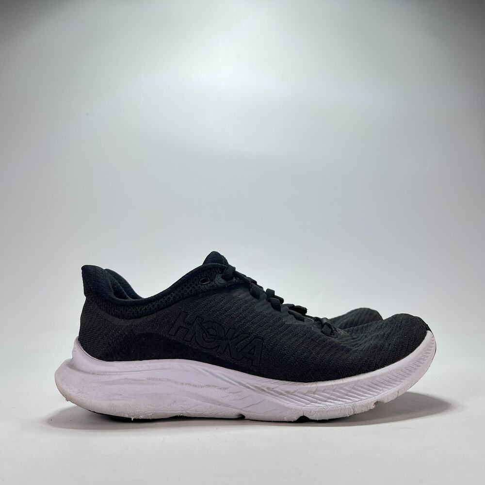 HOKA Solimar Wide Black White Lace Up Running Shoes 1123096 BWHT Womens Size 7D